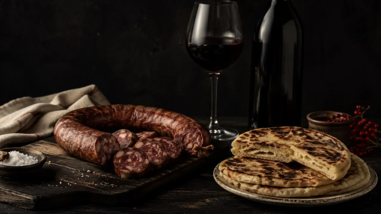 Longaniza, pan y vino de la gastronomía de Ñuble